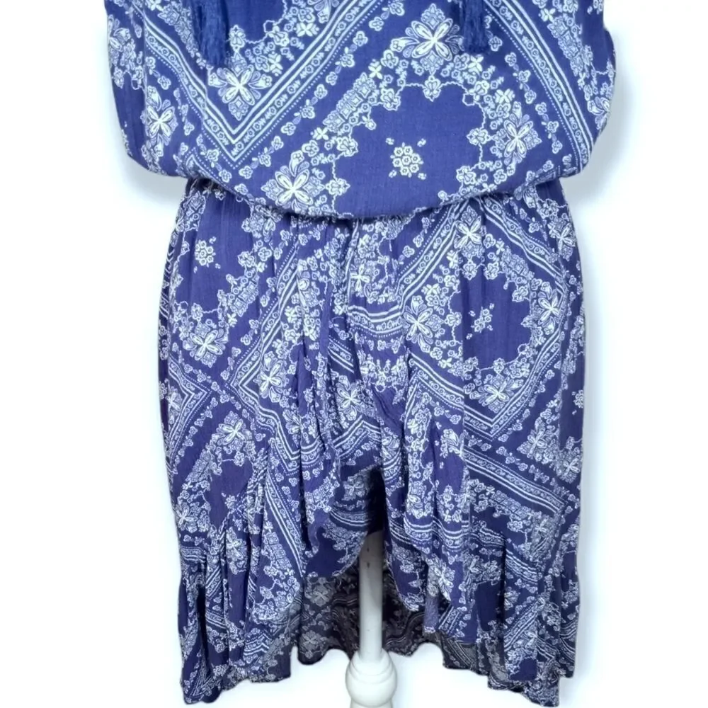 JUSTICE BLUE ROMPER DRESS SZ.Y18 EUC